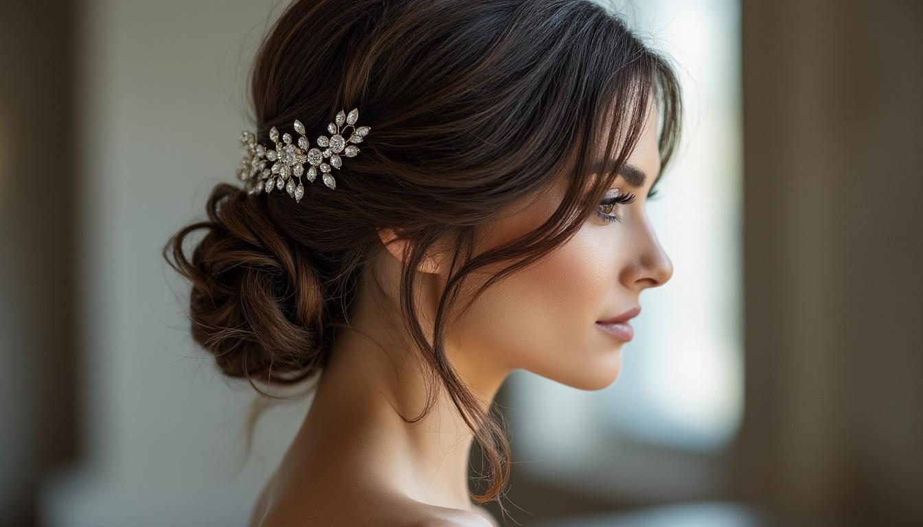 découvrez nos coiffures de cérémonie avec des updos structurés élégants et sophistiqués, parfaits pour sublimer votre coiffure lors de vos événements spéciaux.