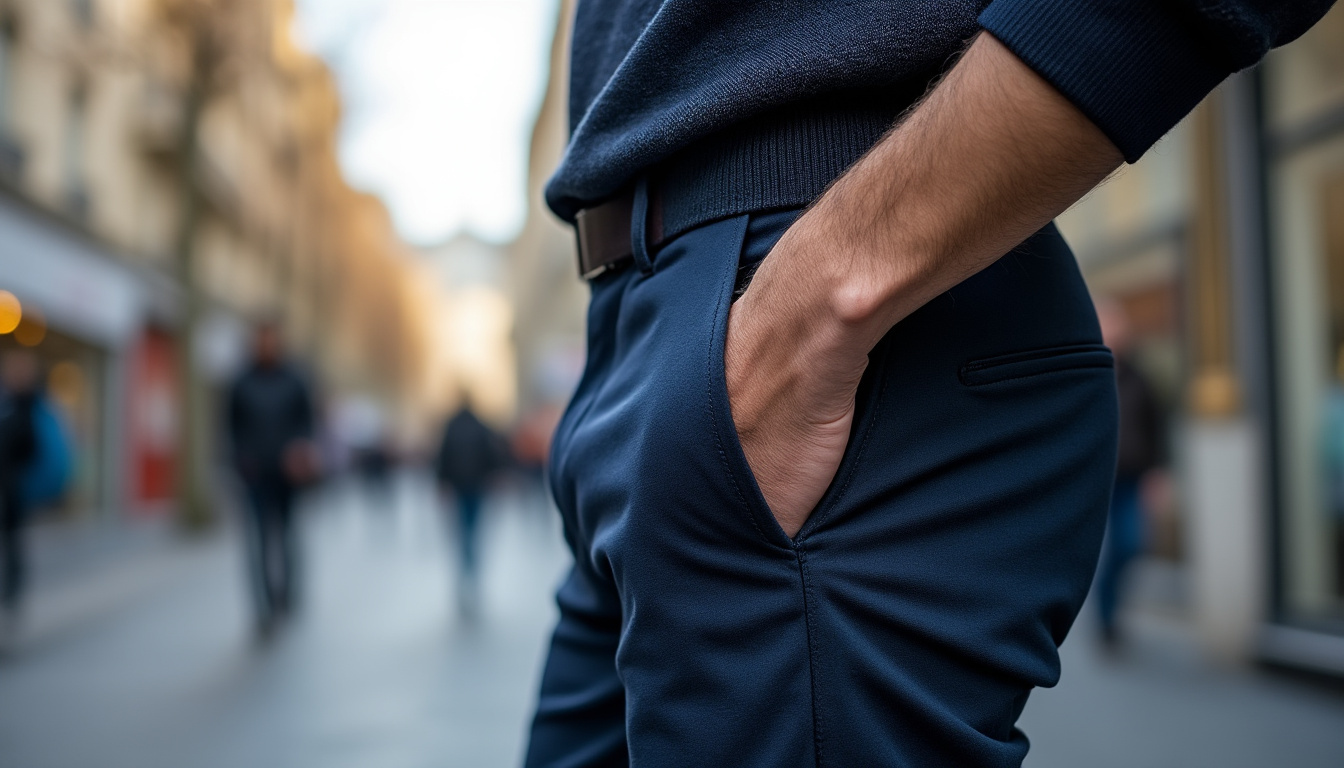découvrez notre pantalon qui descend parfaitement, alliant style et confort pour un look décontracté et tendance.